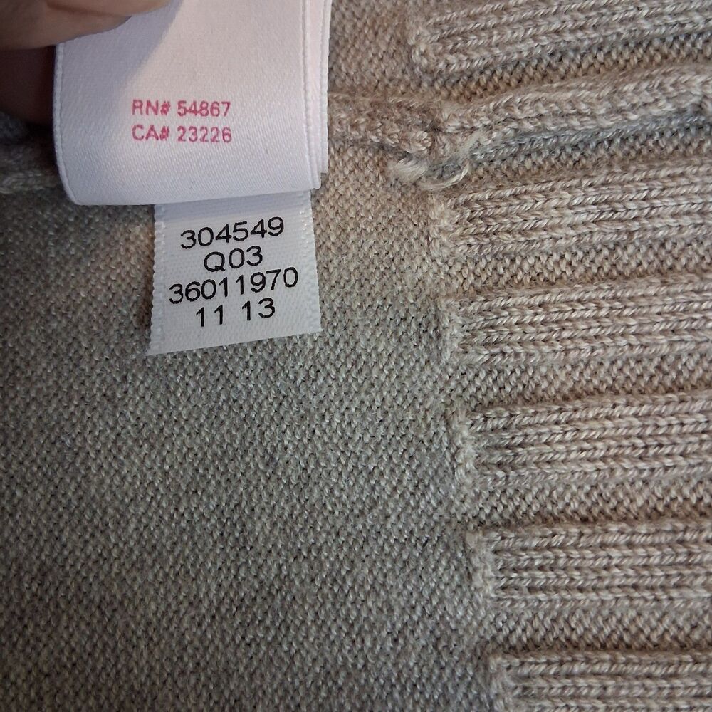 Victoria's Secret Knit Zip Sweater Cotton Cashmere Small Diagonal - Picture 9 of 12